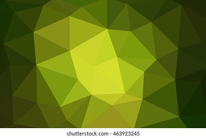 Light green polygonal illustration, which consist of triangles. Triangular design for your business. Geometric background in Origami style with gradient.