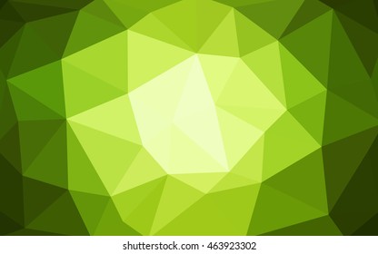 Light green polygonal illustration, which consist of triangles. Triangular design for your business. Geometric background in Origami style with gradient.