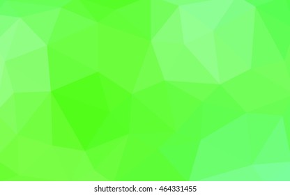Light green polygonal illustration, which consist of triangles. Triangular design for your business. Geometric background in Origami style with gradient.