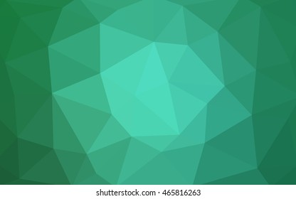 Light green polygonal illustration, which consist of triangles. Triangular design for your business. Geometric background in Origami style with gradient.