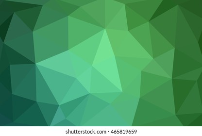 Light green polygonal illustration, which consist of triangles. Triangular design for your business. Geometric background in Origami style with gradient.