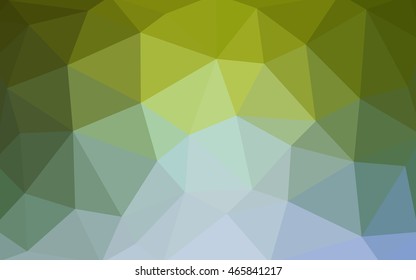 Light green polygonal illustration, which consist of triangles. Triangular design for your business. Geometric background in Origami style with gradient.