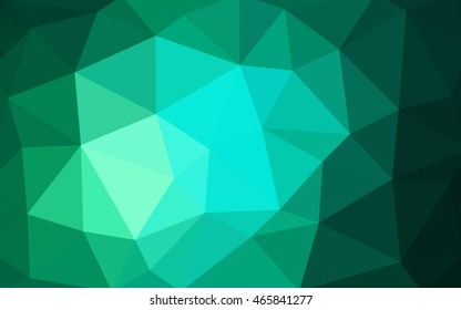 Light green polygonal illustration, which consist of triangles. Triangular design for your business. Geometric background in Origami style with gradient.