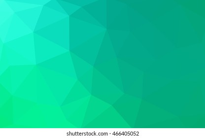 Light green polygonal illustration, which consist of triangles. Triangular design for your business. Geometric background in Origami style with gradient.