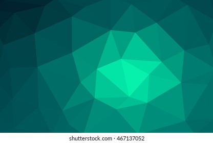 Light green polygonal illustration, which consist of triangles. Triangular design for your business. Geometric background in Origami style with gradient.