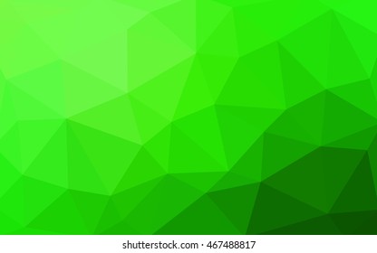 Light green polygonal illustration, which consist of triangles. Triangular design for your business. Geometric background in Origami style with gradient.