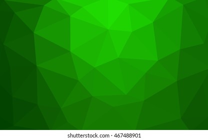 Light green polygonal illustration, which consist of triangles. Triangular design for your business. Geometric background in Origami style with gradient.