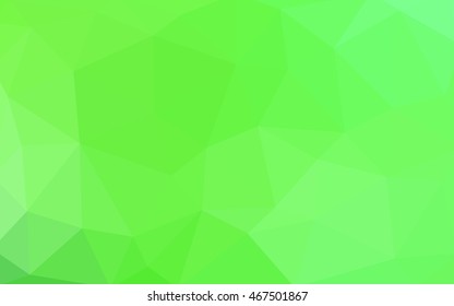 Light green polygonal illustration, which consist of triangles. Triangular design for your business. Geometric background in Origami style with gradient.