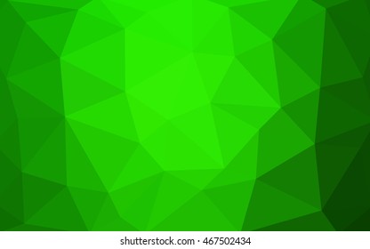Light green polygonal illustration, which consist of triangles. Triangular design for your business. Geometric background in Origami style with gradient.