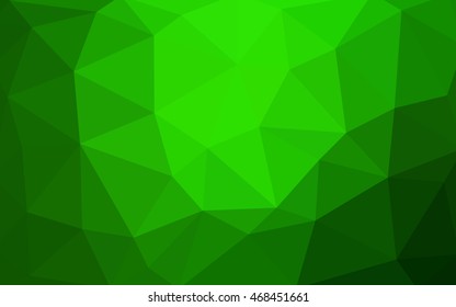 Light green polygonal illustration, which consist of triangles. Triangular design for your business. Geometric background in Origami style with gradient.