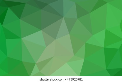 Light green polygonal illustration, which consist of triangles. Triangular design for your business. Geometric background in Origami style with gradient.