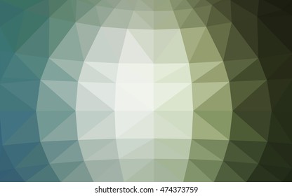 Light green polygonal illustration, which consist of triangles. Triangular design for your business. Geometric background in Origami style with gradient.