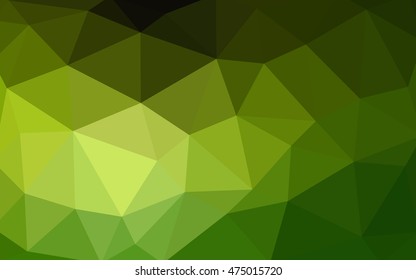 Light green polygonal illustration, which consist of triangles. Triangular design for your business. Geometric background in Origami style with gradient.