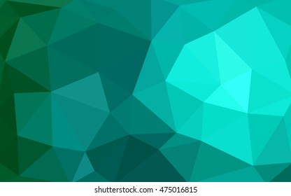 Light green polygonal illustration, which consist of triangles. Triangular design for your business. Geometric background in Origami style with gradient.