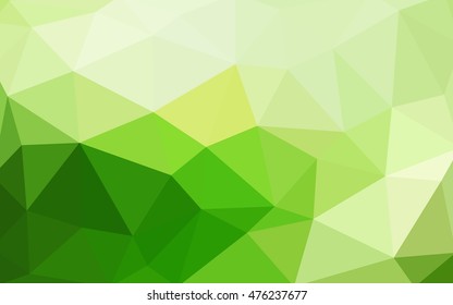 Light green polygonal illustration, which consist of triangles. Triangular design for your business. Geometric background in Origami style with gradient.