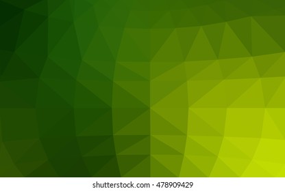 Light green polygonal illustration, which consist of triangles. Triangular design for your business. Geometric background in Origami style with gradient.