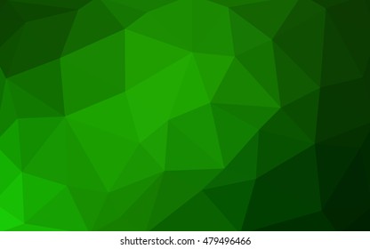 Light green polygonal illustration, which consist of triangles. Triangular design for your business. Geometric background in Origami style with gradient.