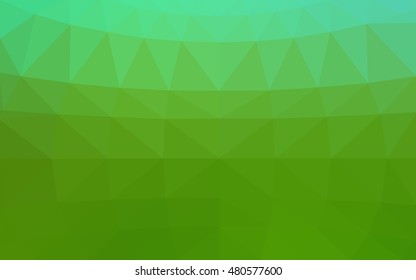 Light green polygonal illustration, which consist of triangles. Triangular design for your business. Geometric background in Origami style with gradient.