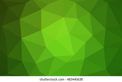 Light green polygonal illustration, which consist of triangles. Triangular design for your business. Geometric background in Origami style with gradient.
