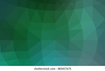 Light green polygonal illustration, which consist of triangles. Triangular design for your business. Geometric background in Origami style with gradient.