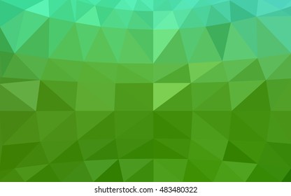 Light green polygonal illustration, which consist of triangles. Triangular design for your business. Geometric background in Origami style with gradient.