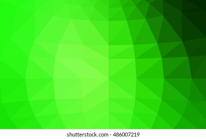 Light green polygonal illustration, which consist of triangles. Triangular design for your business. Geometric background in Origami style with gradient.