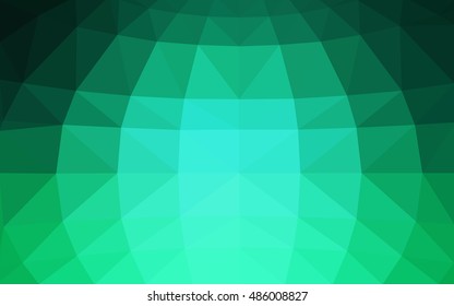 Light green polygonal illustration, which consist of triangles. Triangular design for your business. Geometric background in Origami style with gradient.