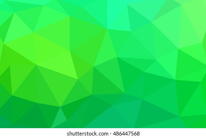 Light green polygonal illustration, which consist of triangles. Triangular design for your business. Geometric background in Origami style with gradient.