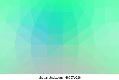 Light green polygonal illustration, which consist of triangles. Triangular design for your business. Geometric background in Origami style with gradient.
