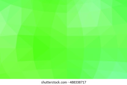 Light green polygonal illustration, which consist of triangles. Triangular design for your business. Geometric background in Origami style with gradient.