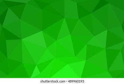 Light green polygonal illustration, which consist of triangles. Triangular design for your business. Geometric background in Origami style with gradient.