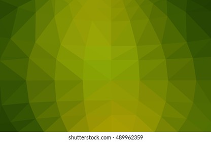Light green polygonal illustration, which consist of triangles. Triangular design for your business. Geometric background in Origami style with gradient.