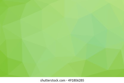 Light green polygonal illustration, which consist of triangles. Triangular design for your business. Geometric background in Origami style with gradient.