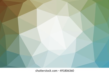 Light green polygonal illustration, which consist of triangles. Triangular design for your business. Geometric background in Origami style with gradient.