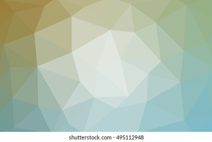 Light green polygonal illustration, which consist of triangles. Triangular design for your business. Geometric background in Origami style with gradient.