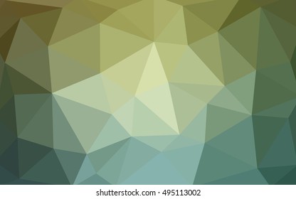 Light green polygonal illustration, which consist of triangles. Triangular design for your business. Geometric background in Origami style with gradient.