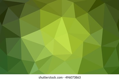 Light green polygonal illustration, which consist of triangles. Triangular design for your business. Geometric background in Origami style with gradient.