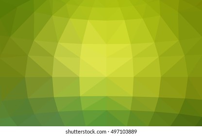 Light green polygonal illustration, which consist of triangles. Triangular design for your business. Geometric background in Origami style with gradient.