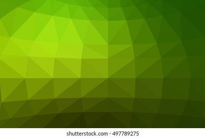 Light green polygonal illustration, which consist of triangles. Triangular design for your business. Geometric background in Origami style with gradient.