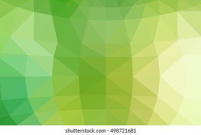 Light green polygonal illustration, which consist of triangles. Triangular design for your business. Geometric background in Origami style with gradient.