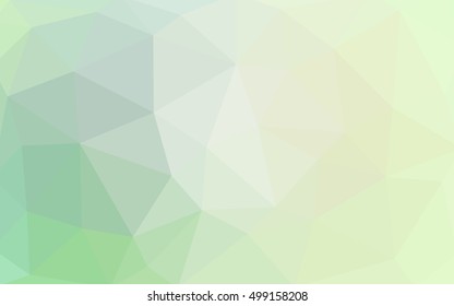 Light green polygonal illustration, which consist of triangles. Triangular design for your business. Geometric background in Origami style with gradient.