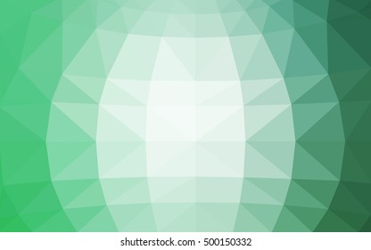Light green polygonal illustration, which consist of triangles. Triangular design for your business. Geometric background in Origami style with gradient.