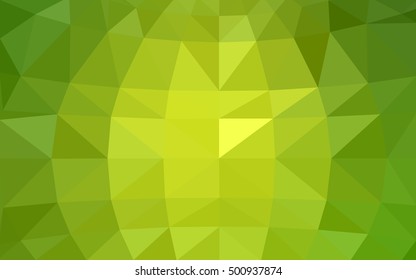 Light green polygonal illustration, which consist of triangles. Triangular design for your business. Geometric background in Origami style with gradient.