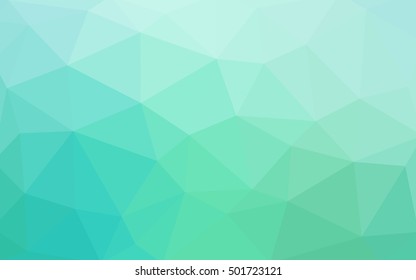 Light green polygonal illustration, which consist of triangles. Triangular design for your business. Geometric background in Origami style with gradient.