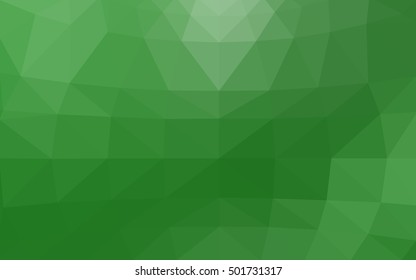 Light green polygonal illustration, which consist of triangles. Triangular design for your business. Geometric background in Origami style with gradient.