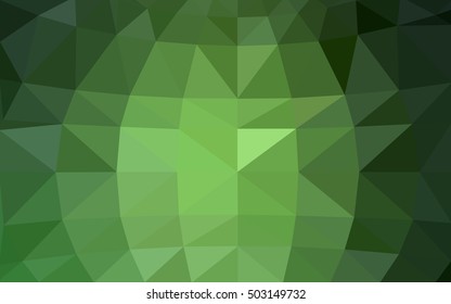 Light green polygonal illustration, which consist of triangles. Triangular design for your business. Geometric background in Origami style with gradient.