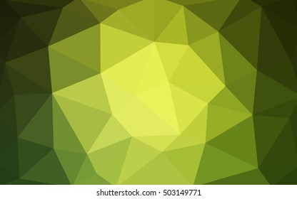 Light green polygonal illustration, which consist of triangles. Triangular design for your business. Geometric background in Origami style with gradient.