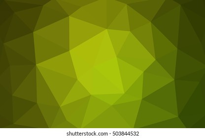 Light green polygonal illustration, which consist of triangles. Triangular design for your business. Geometric background in Origami style with gradient.