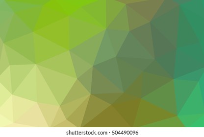 Light green polygonal illustration, which consist of triangles. Triangular design for your business. Geometric background in Origami style with gradient.