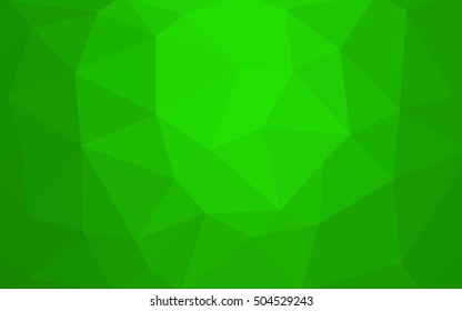 Light green polygonal illustration, which consist of triangles. Triangular design for your business. Geometric background in Origami style with gradient.